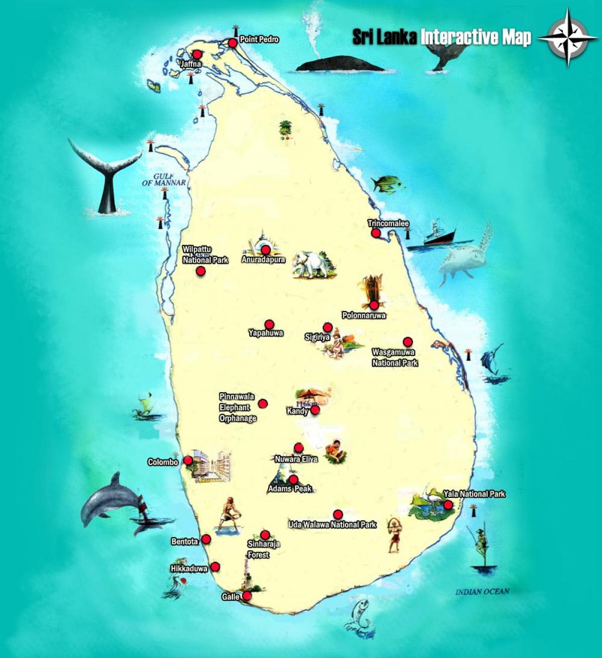 亚当峰斯里兰卡地图