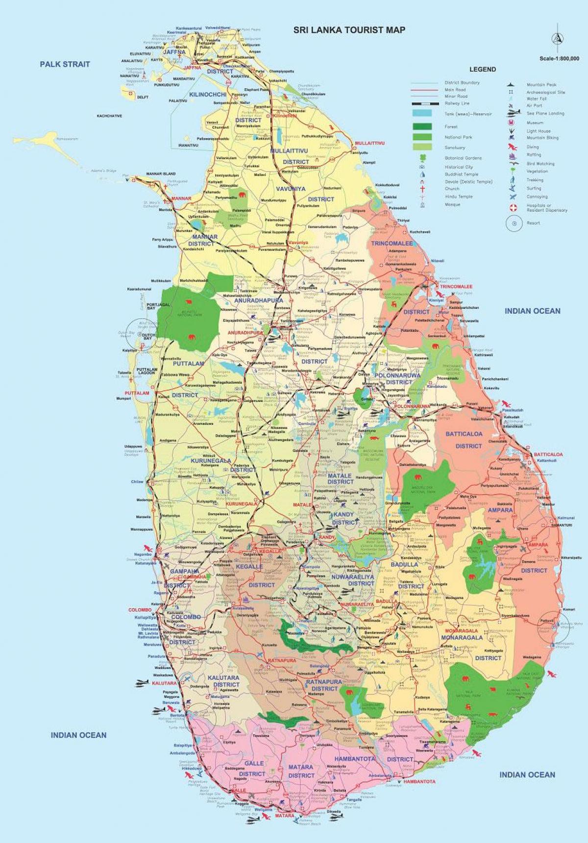 斯里兰卡安帕拉地区的地图