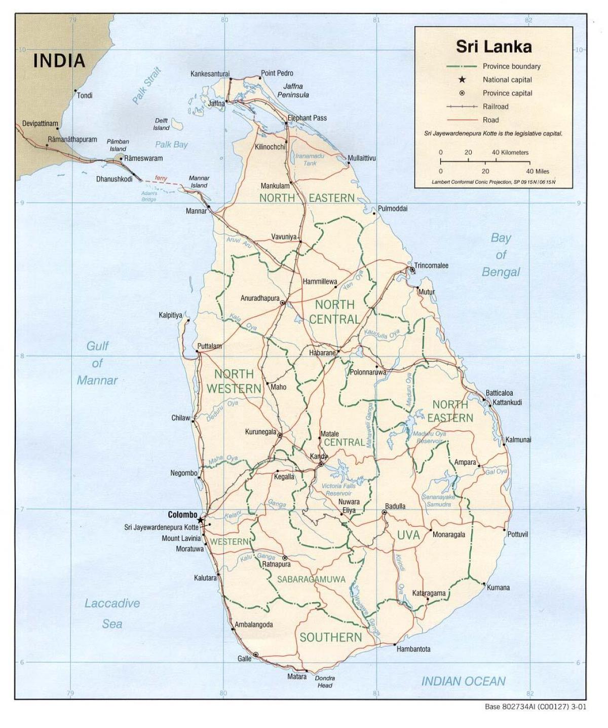 斯里兰卡车的地图