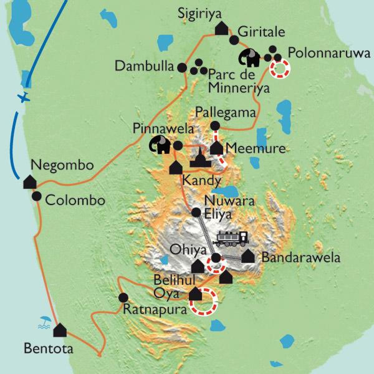 斯里兰卡锡吉里耶地图