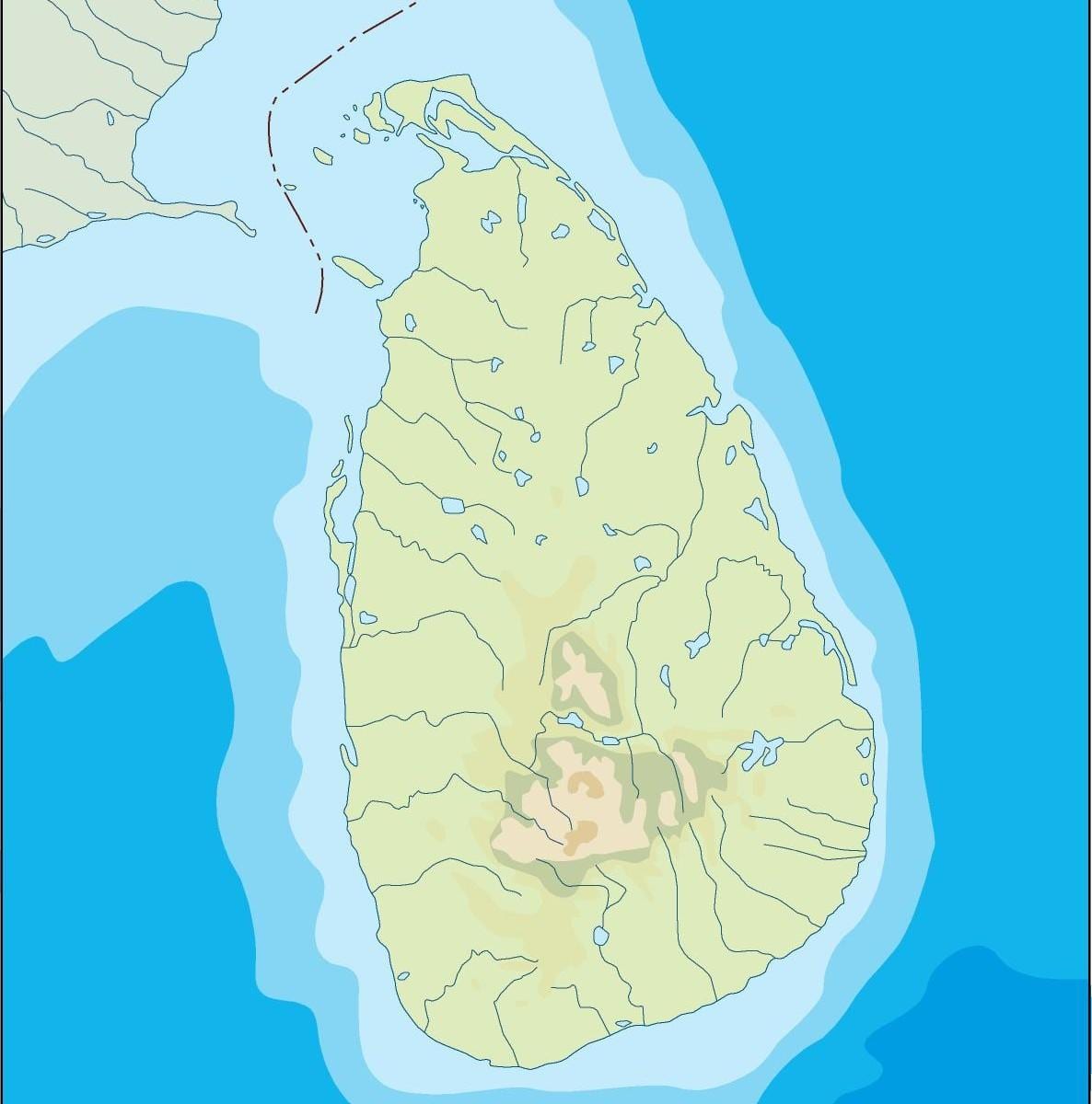 斯里兰卡的矢量地图