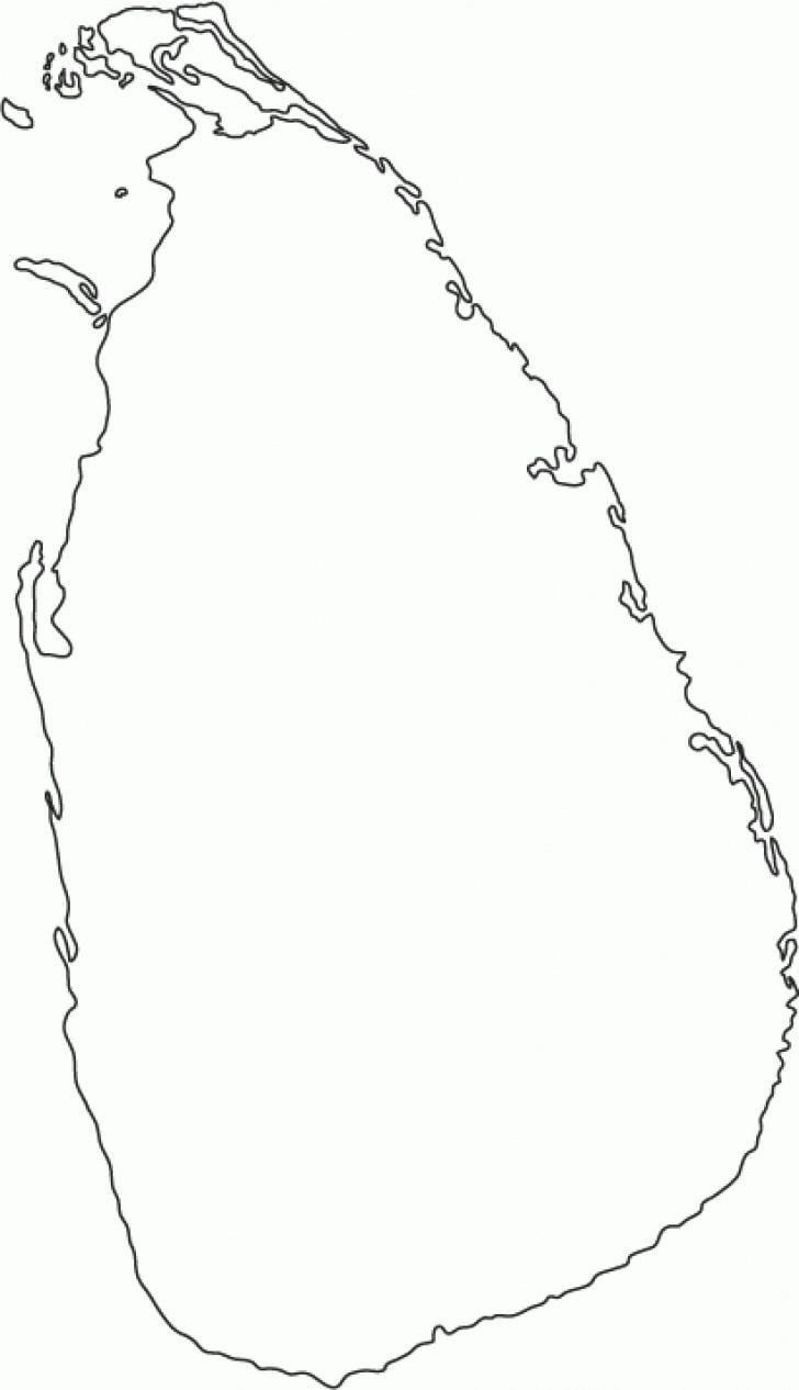 的斯里兰卡地图线