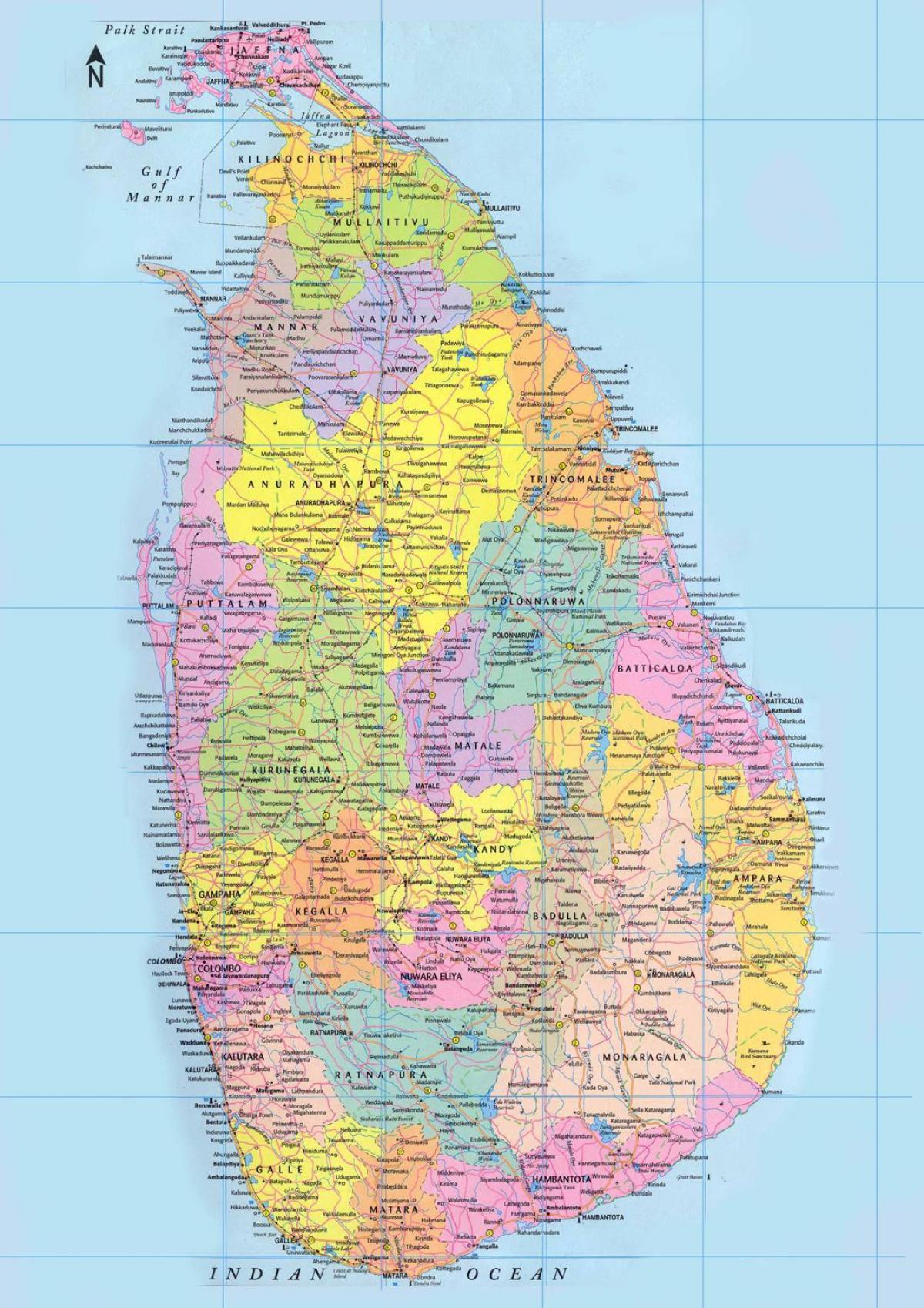 斯里兰卡的路线图距离公里