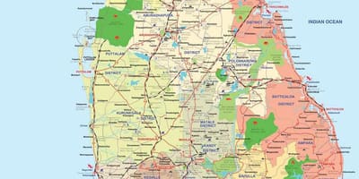 斯里兰卡安帕拉地区的地图