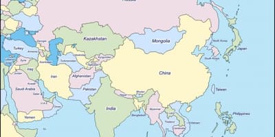 地图斯里兰卡和周边国家