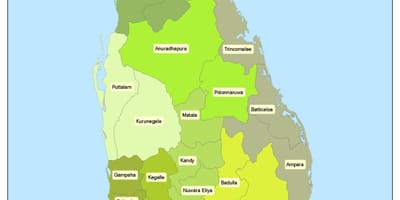 斯里兰卡的区地图