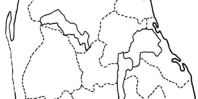 地图斯里兰卡地图上的线条画
