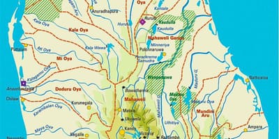 斯里兰卡河地图在泰米尔