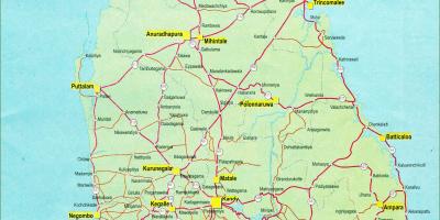 地图斯里兰卡地图的距离